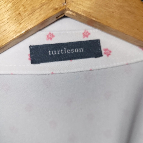 Turtleson Pink Turtles White Polo Size X Large - Picture 4 of 8